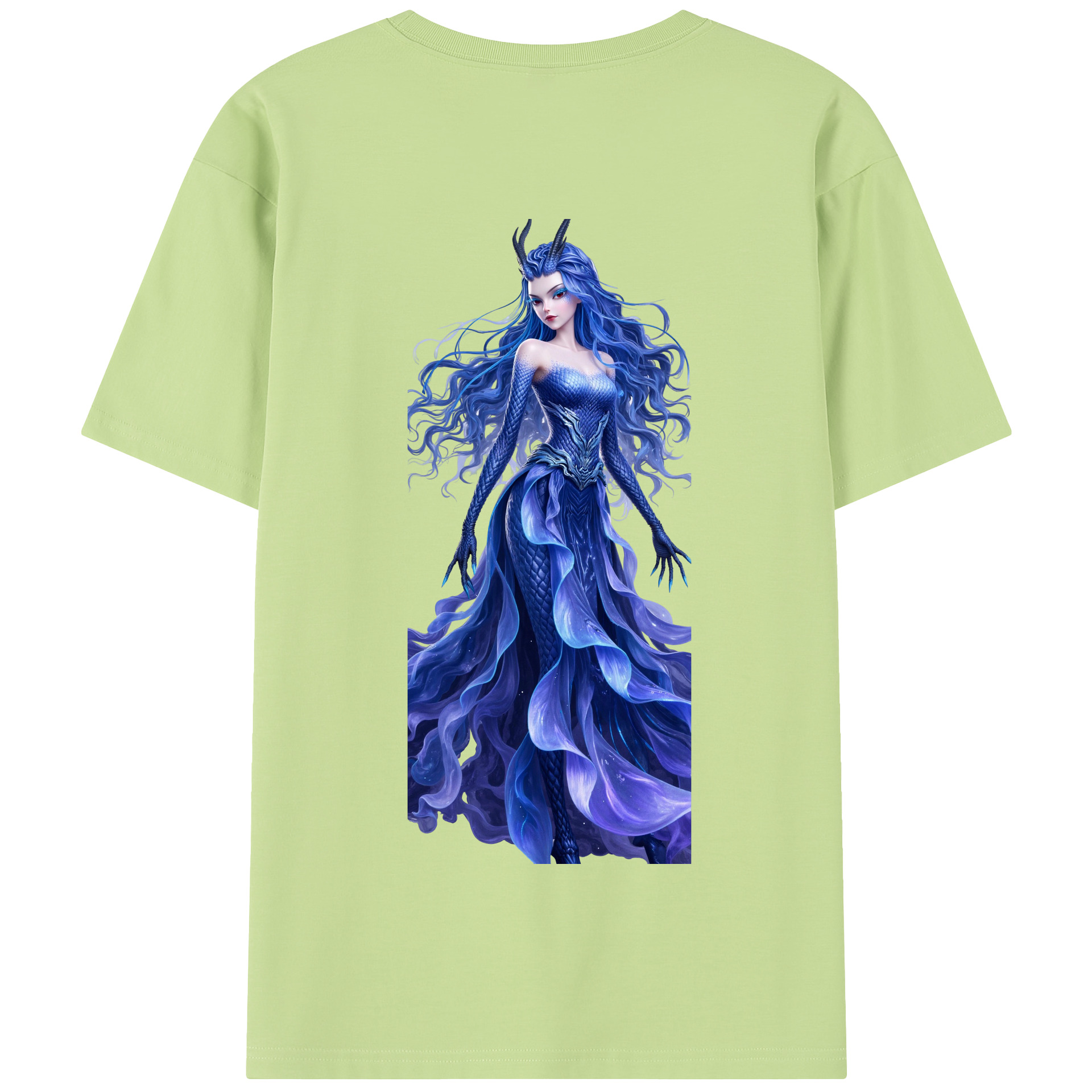 （画像用） Ne Zha 2 ナタ 魔童の大暴れ 綿100％半袖Tシャツ（背面プリント）